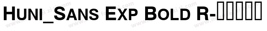 Huni_Sans Exp Bold R字体转换